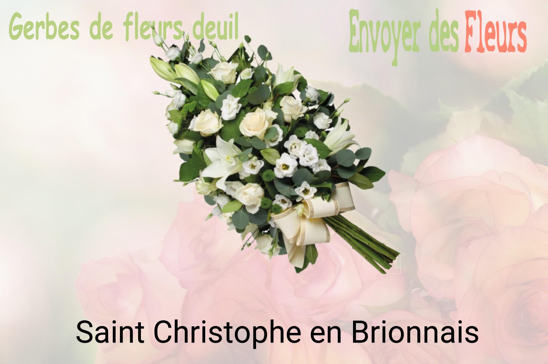 Gerbe de fleurs de deuil livrée à Saint-Christophe-en-Brionnais